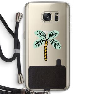 Palmboom: Samsung Galaxy S7 Transparant Hoesje met koord