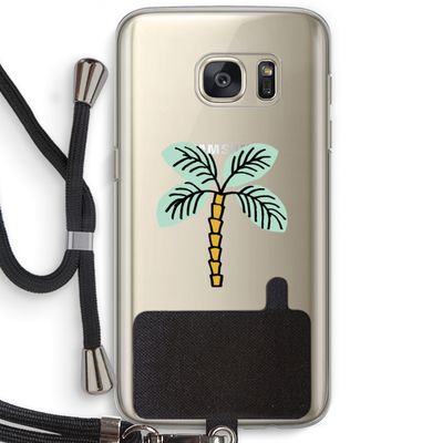 Palmboom: Samsung Galaxy S7 Transparant Hoesje met koord