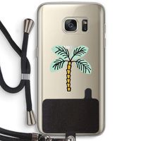 Palmboom: Samsung Galaxy S7 Transparant Hoesje met koord