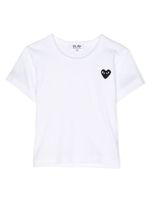 Comme Des Garçons Play Kids t-shirt en coton à logo brodé - Blanc