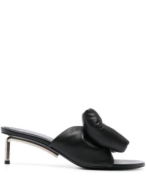 Off-White mules Allen en cuir à détail de nœud - Noir