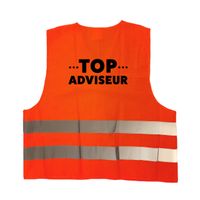 Top adviseur oranje veiligheidsvest staff / personeel voor volwassenen   -