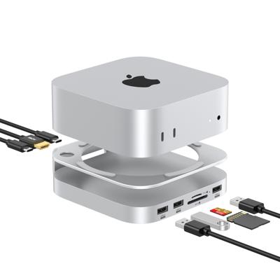 Casecentive 8-in-1 Aluminium HDMI Hub & Standaard Mac Mini M4/M4 Pro