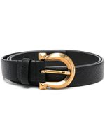 Ferragamo ceinture en cuir à boucle - Noir - thumbnail