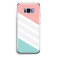 Strepen pastel: Samsung Galaxy S8 Transparant Hoesje