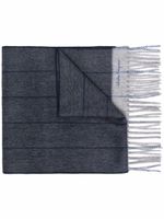Ferragamo écharpe à logo brodé - Bleu