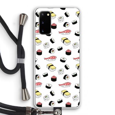 Sushi time: Samsung Galaxy S20 Transparant Hoesje met koord