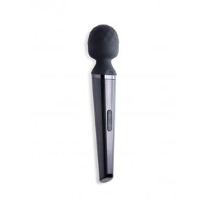 Diamond Head- 11X Silicone Wand Massager - Black