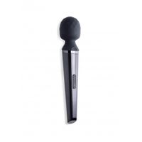 Diamond Head- 11X Silicone Wand Massager - Black