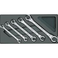 Gedore 1731157 1500 ES-400 Dubbele ringsleutelset 5-delig Sleutelbreedte (metrisch) 8 - 19 mm