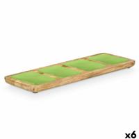 Dienblad met Vakjes GiftDecor MALI-941 G Groen 46 x 3 x 17 cm (6 Stuks)