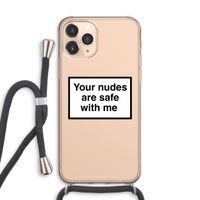 Safe with me: iPhone 11 Pro Max Transparant Hoesje met koord
