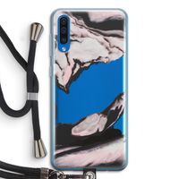 Roze stroom: Samsung Galaxy A50 Transparant Hoesje met koord