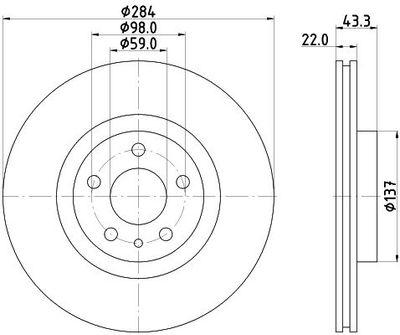 Remschijf 8DD355118411
