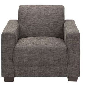 Fauteuil Aberdeen - stof - antraciet/bruin - Leen Bakker