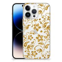 iPhone 14 Pro Max TPU Case Gouden Bloemen