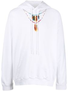 Marcelo Burlon County of Milan hoodie Feathers Necklace en coton - Blanc