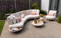 Breeze organische loungeset (L/R) met loungestoel - Naturel/Mokka Breeze organische loungeset (L/R) met loungestoel - Naturel/Mokka