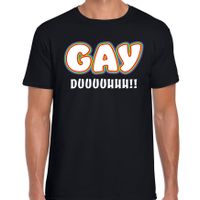 Gay Pride shirt - gay duuhhhh - regenboog - heren - zwart - thumbnail