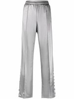 Golden Goose pantalon droit à bande logo - Gris