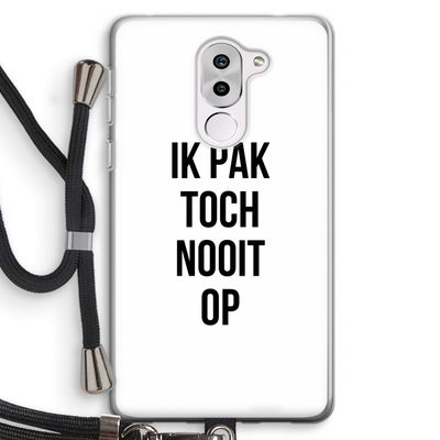 Ik pak nooit op: Honor 6X Transparant Hoesje met koord