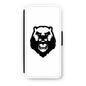 Angry Bear (white): iPhone SE 2020 Flip Hoesje