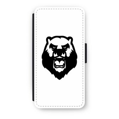 Angry Bear (white): iPhone SE 2020 Flip Hoesje