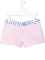 Ralph Lauren Kids short à ceinture rayée - Rose