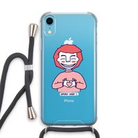 Hartje: iPhone XR Transparant Hoesje met koord