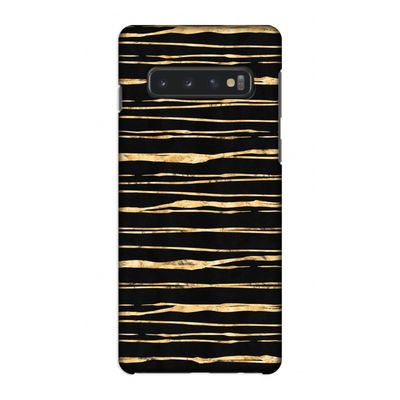 Gouden strepen: Samsung Galaxy S10 4G Volledig Geprint Hoesje
