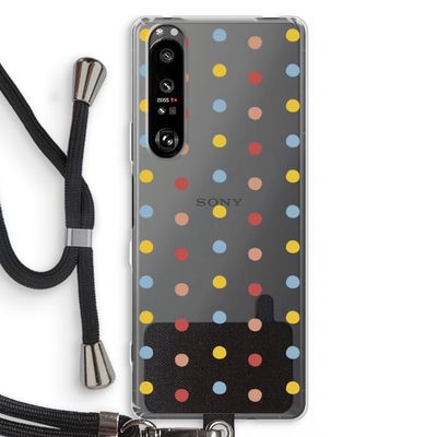 Bollen: Sony Xperia 1 III Transparant Hoesje met koord