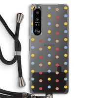 Bollen: Sony Xperia 1 III Transparant Hoesje met koord