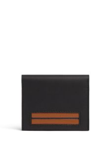 Zegna porte-cartes pliant en cuir - Noir