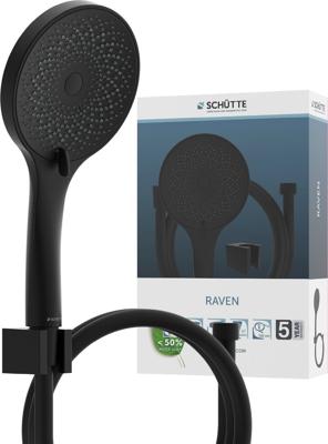 Schutte RAVEN handdouche set | Mat Zwart - 61926