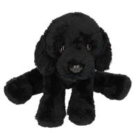 Suki Gifts pluche knuffeldier hond - Zwarte Labrador - 15 cm - Honden knuffels