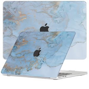 Lunso MacBook Air 13 inch M2/M3 (2022-2024) cover hoes - case - Marble Ariel