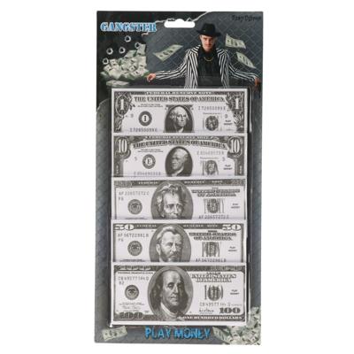 Speelgoed geld - 100 stuks - 1-10-20-50-100 dollar - 6,5 x 14 cm