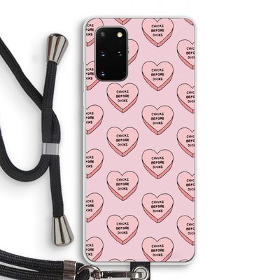 Chicks before dicks: Samsung Galaxy S20 Plus Transparant Hoesje met koord