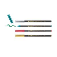 edding 1340/4S Metallic Brush Pen set - metallic stuks 4 stuks - variabel - thumbnail