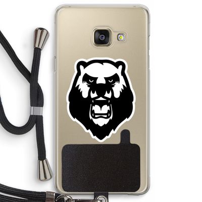 Angry Bear (white): Samsung Galaxy A3 (2016) Transparant Hoesje met koord