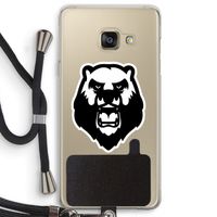 Angry Bear (white): Samsung Galaxy A3 (2016) Transparant Hoesje met koord
