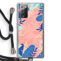 Tropisch: Samsung Galaxy Note 20 / Note 20 5G Transparant Hoesje met koord