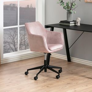 Bendt Bureaustoel 'Rikke' Velvet, kleur Dusty Rose