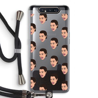 Ugly Cry Call: Samsung Galaxy A80 Transparant Hoesje met koord