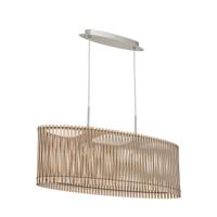 Eglo HanglampSendero Oval nikkel mat met licht houtbruin - 96194
