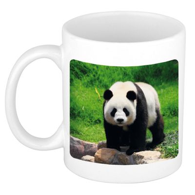 Dieren foto mok grote panda - pandaberen beker wit 300 ml
