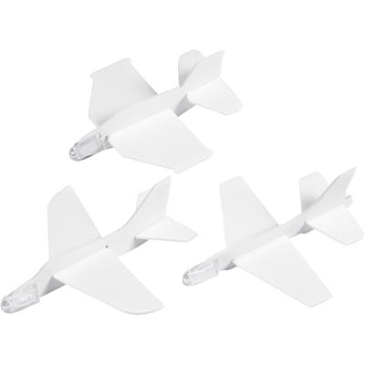 Creativ Company Vliegtuigen, l: 11,5-12,5 cm, b: 11-12 cm, wit, 3 stuk/ 1 doos