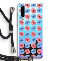 Klaproosjes: Huawei P30 Transparant Hoesje met koord