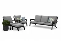 Trestino stoel-bank loungeset lausanne zwart