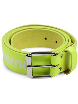 Supreme ceinture en cuir Repeat leather 'Flourescent Yellow' - Vert